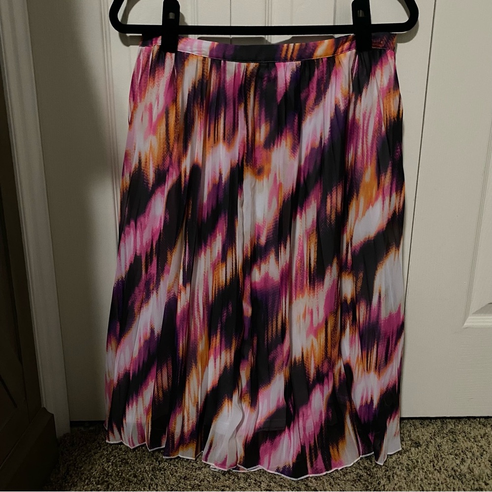 Worthington Abstract Knee-Length Chiffon Skirt